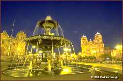 Plaza de Armas in Cusco. Cathedral on the left and the Church of the Company of Jesus on the right