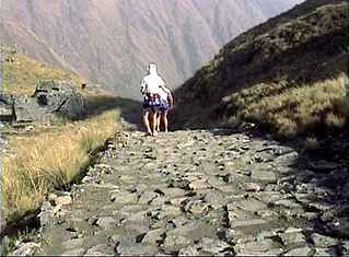 stone steps on the inca trail